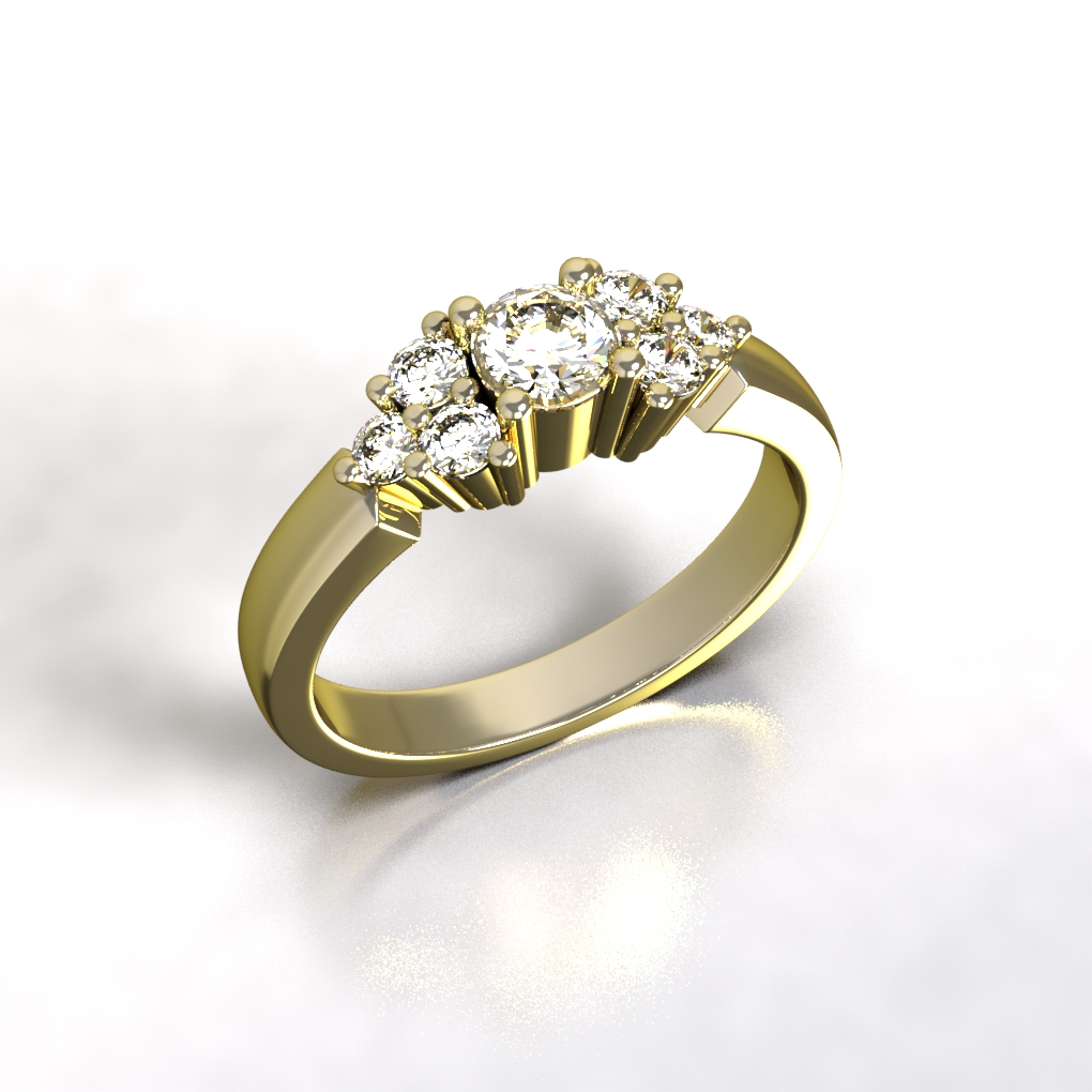 06 _ Bague Solitaire, diamant taille brillant, serti 4 griffes, 6 diamants - 20H90 OT073459